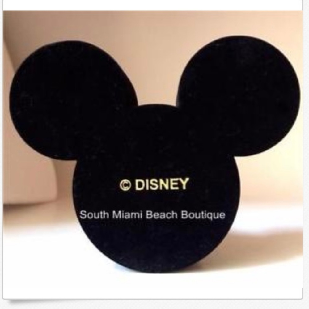 RARE Disney Mickey Mouse Ears Jewelry Trinket Box Felt Disneyana Vintage